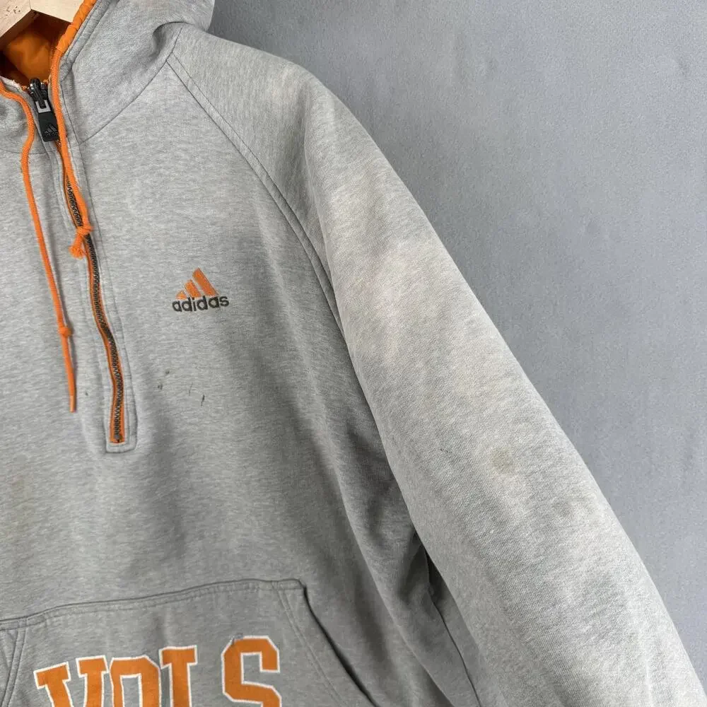 Vintage Adidas Tennessee Volunteers Jacket Mens XL Gray Orange Reversible NCAA